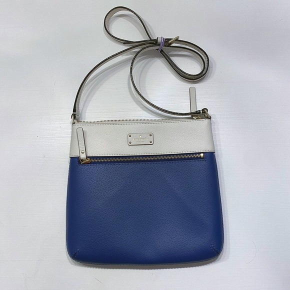 Genuine Kate Spade Women’s Roma Grove Street Colorblock Crossbody Blue/White Bag - Picture 1 of 11